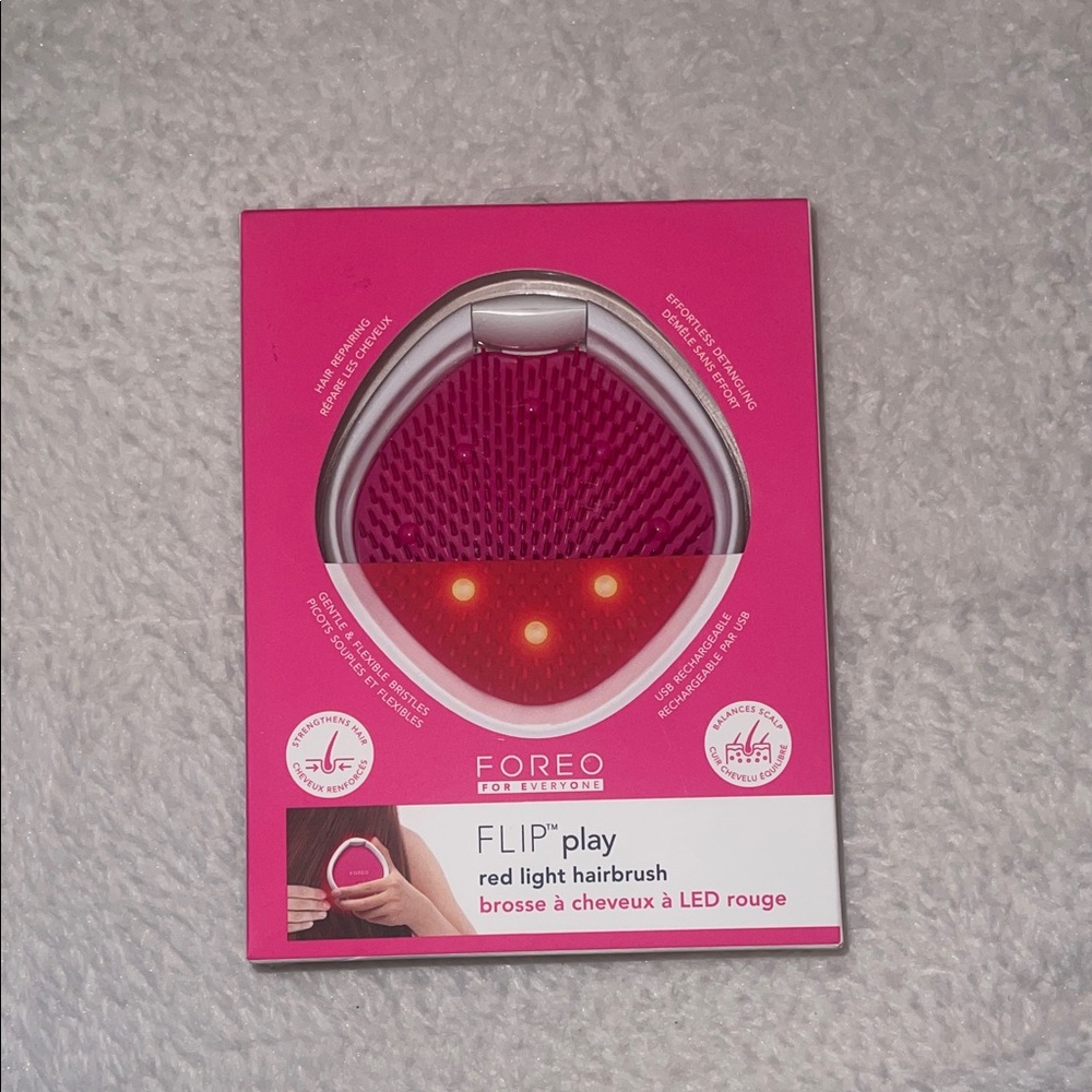 Foreo Flip Play Red Light Hair Brush.